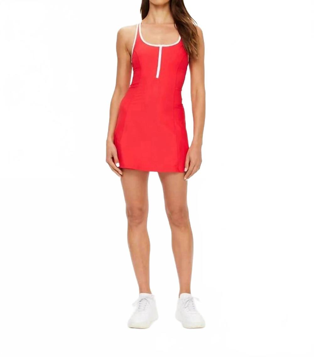 NEW THE UPSIDE women's pacific ali racer back dress in roja